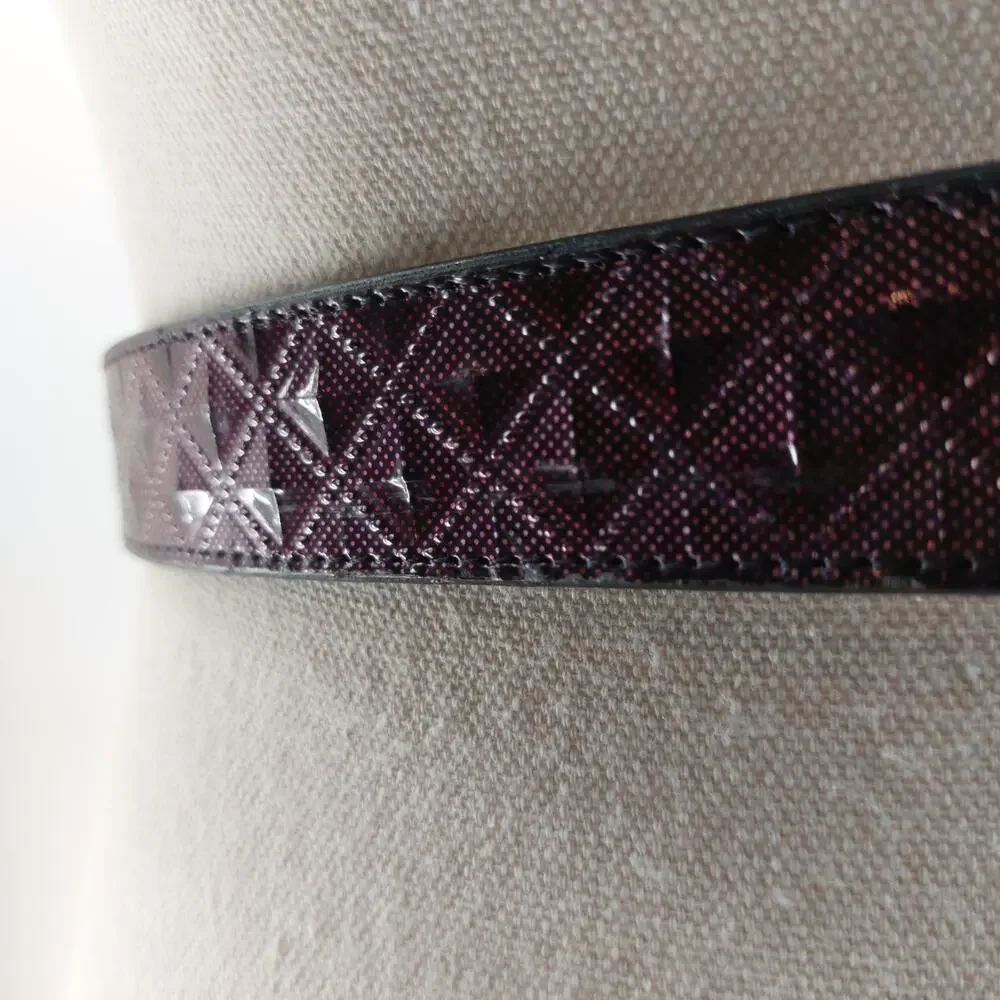 Western Girls Size 28 Belt Purple Patent Leather Textured Cowgirl